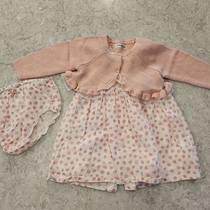 Mayoral Dress, sweater, and underwear set